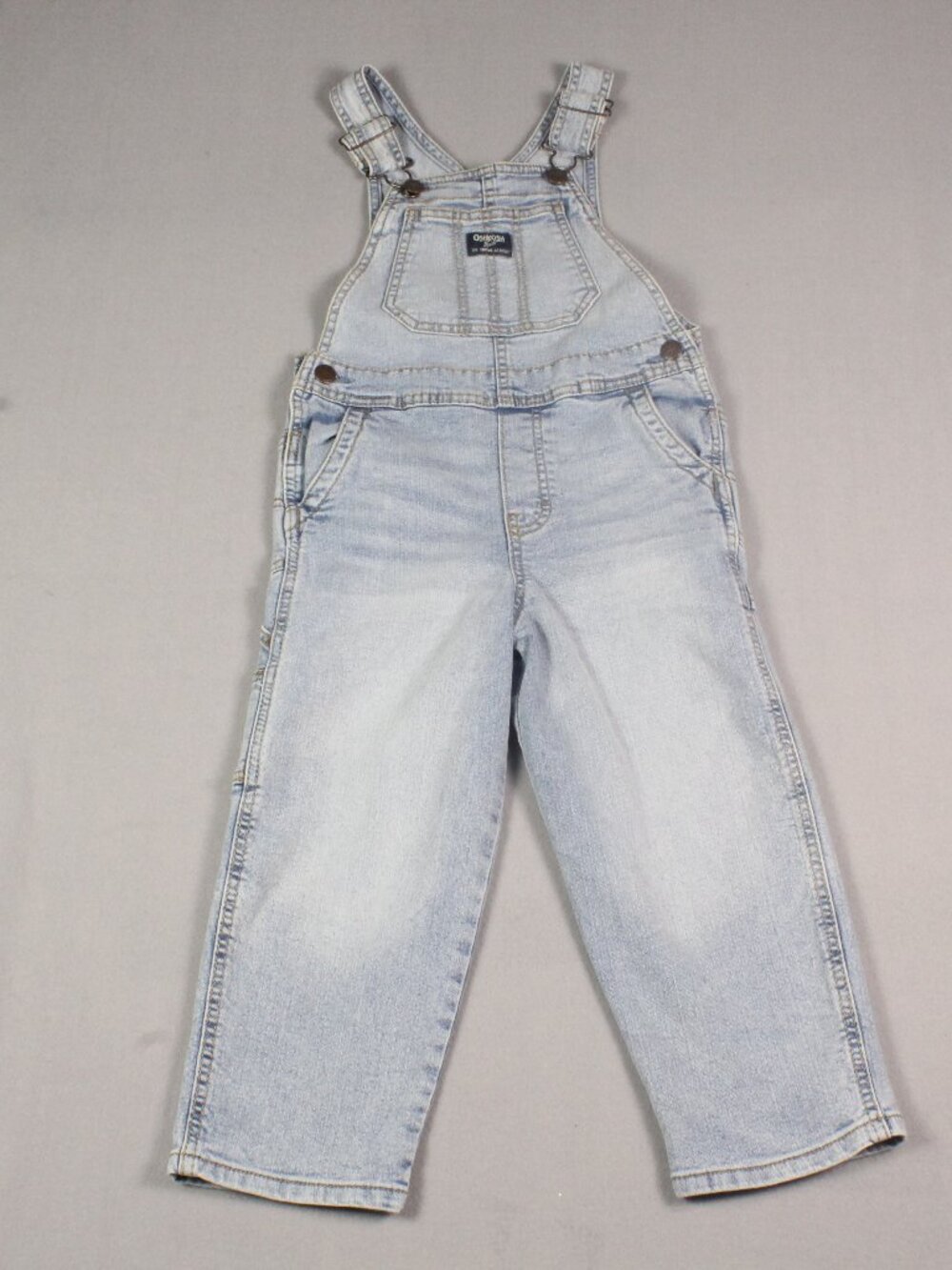 OshKosh B'gosh 5T Light Wash Genuine Article Carpenter Denim Overalls